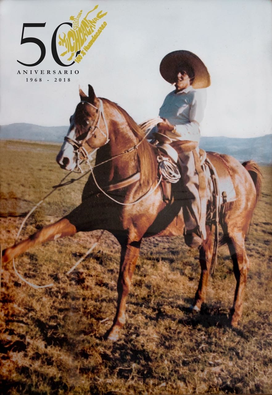 Póster del 50 aniversario: Don Facundo Caballero a caballo, 1968 - 2018